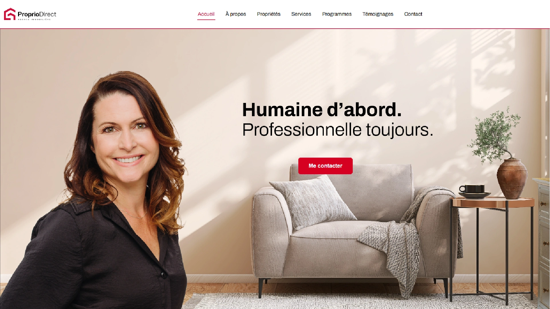 Site web courtier immobilier Mélanie Fafard - Projet Roy Marketing